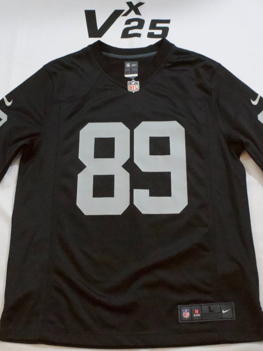 Men's Nike Las Vegas Raiders Brock Bowers Black Jersey Size Large